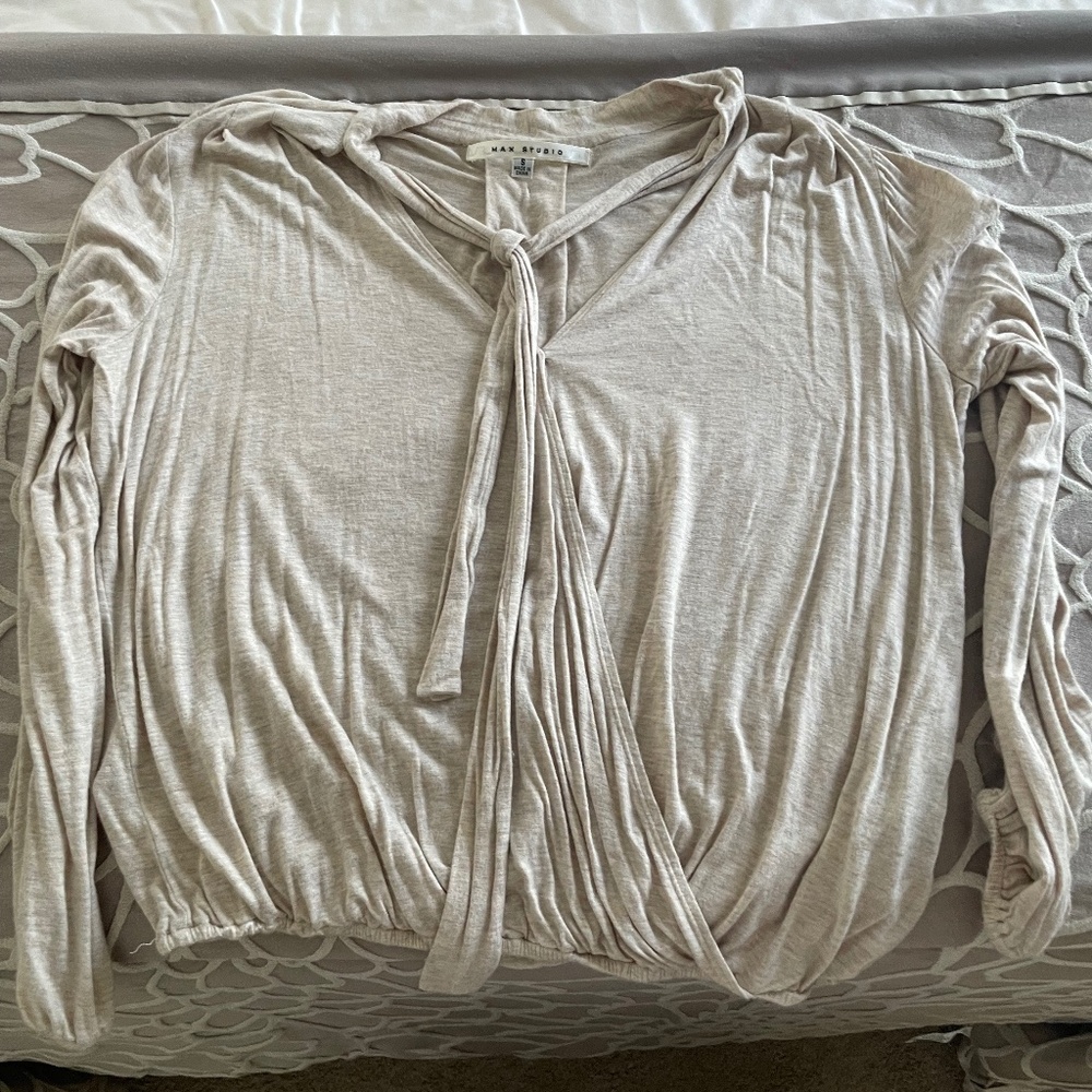 Dress top with front tie